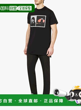 香港直邮GIVENCHY 男士T恤 17W7189651001 黑色 印花T恤男装