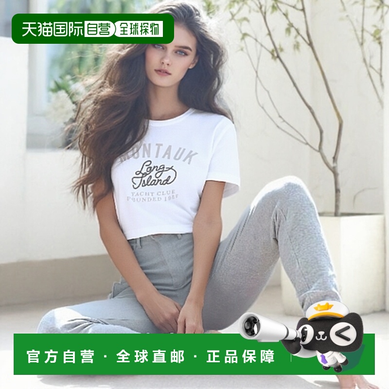 1h可退 日本直邮TRANS WORK女士春夏宽松光面T恤- Hampton Yacht