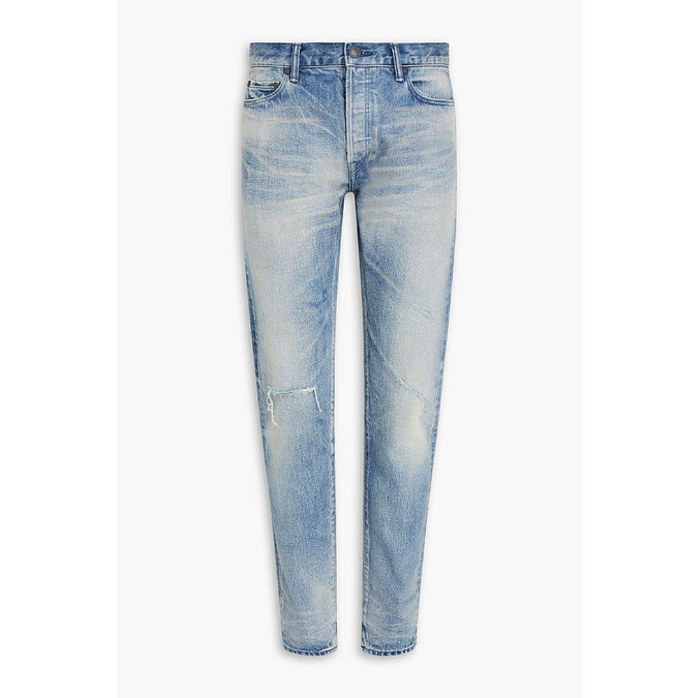 潮奢 John Elliott 男士 修身磨破褪色设计牛仔裤 G4191078L