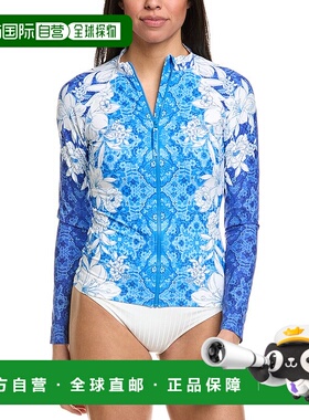 自营 johnny was约翰尼是串比基尼上衣-蓝色 美国奥莱直发