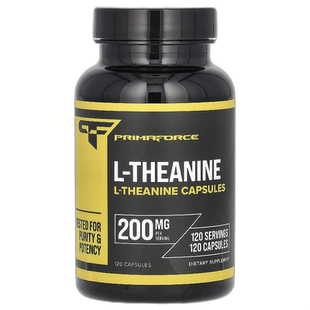 香港直邮Primaforce，L-茶氨酸，200 毫克，120 粒胶囊