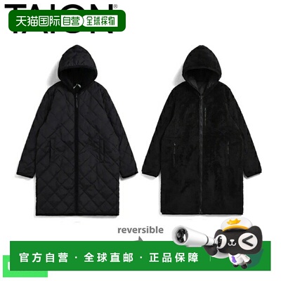日本直邮Taion City 双面羽绒/围巾外套带滚边帽兜 (TAION-R106BC