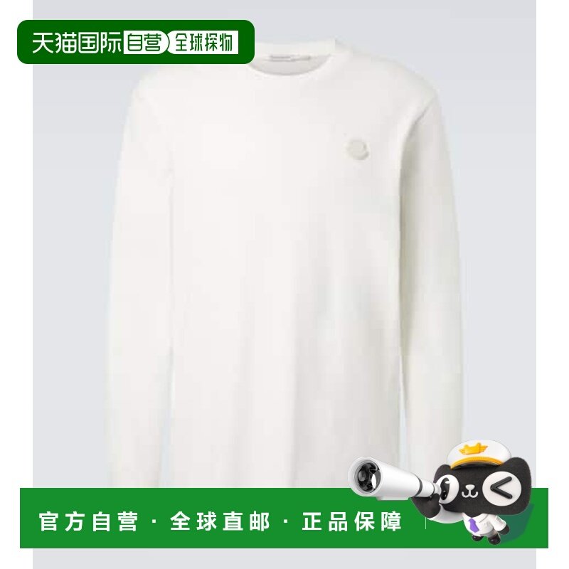 1h可退 香港直邮Moncler 盟可睐 男士 徽标棉质针织T恤 white白色,男装,T恤,淘宝优惠券,粉丝福利购,淘宝优惠卷
