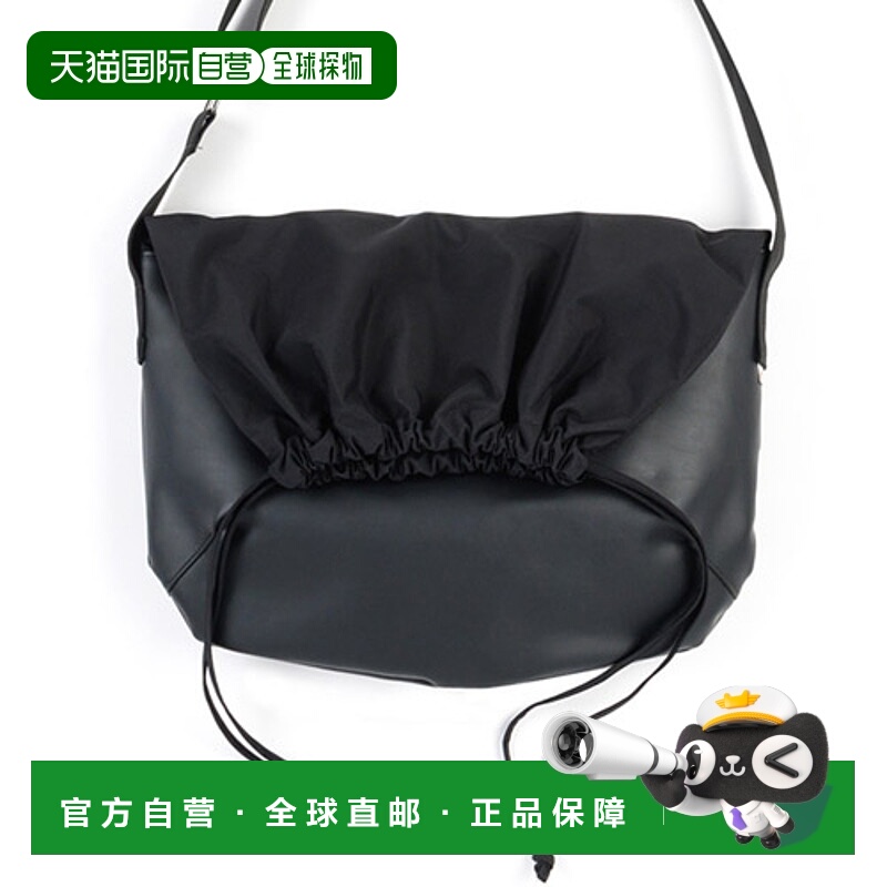 韩国直邮PEEPS 男士邮差包flat leather string messenger bag(bl