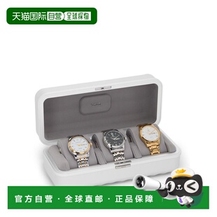 自营欧洲直邮Tumi途明 19 Degree男士银色铝logo标识腕表收纳盒