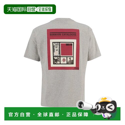 日本直邮Barbour 男士 1966复古图形宽松纯棉T恤 26ABARMTS1576