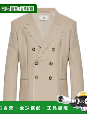 香港直邮Ami Paris 双排扣西装外套 HBV006WV0066.羊毛