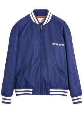 VALENTINO 男士夹克 VCIM225CMG88 SS2025 蓝色 长袖休闲夹克