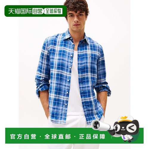日本直邮TOMMY HILFIGER 亚麻中号格纹宽松衬衫 [TO3203EM012516]