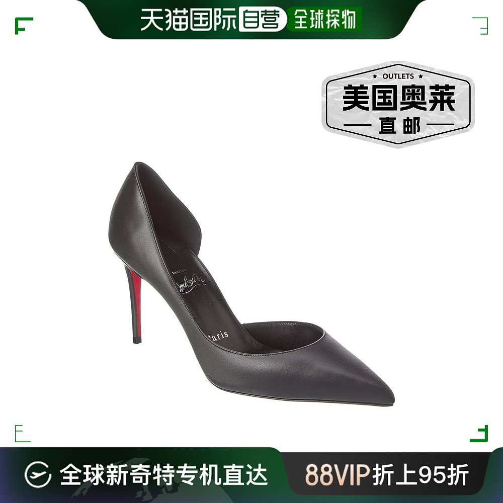 Christian Louboutin Iriza 85 皮革高跟鞋 - 黑色 【美国奥莱】 女鞋 时尚休闲鞋 原图主图