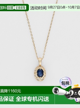 日潮 agete 阿卡朵【限定款】【9月生日石】K10蓝宝石项链深蓝色