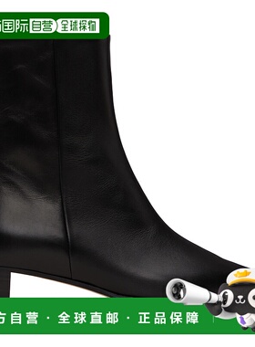 1h可退 香港直邮aeyde 女士 黑色 Harriet Leather 踝靴 A11ABHRT