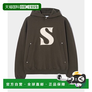 韩国直邮SATUR设计师款大气简约日常休闲个性卫衣SA22FWMH04BR