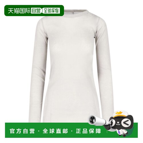 香港直邮RICK OWENS 女士T恤 RP02F5202MR08 AW2026 灰色 圆领长T