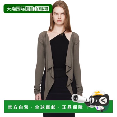 香港直邮rick owens 瑞克 欧文斯 女士 灰色 Temple Crop Wrap 上
