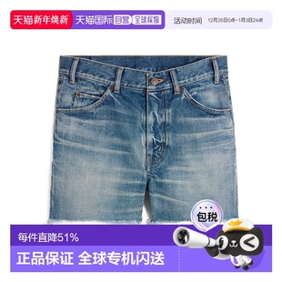 Women高腰 水洗效果牛仔短裤 香港直邮CELINE 24SS