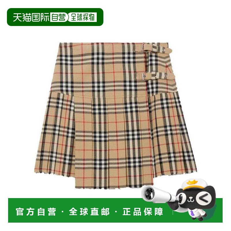 香港直邮Vintage 格纹羊毛短裙 Women crov半身裙 【付后1h可退】