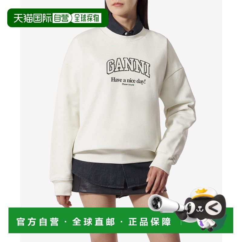 韩国直邮GANNI 女士女士卫衣/绒衫T3871135SS24长袖秋冬圆领春秋
