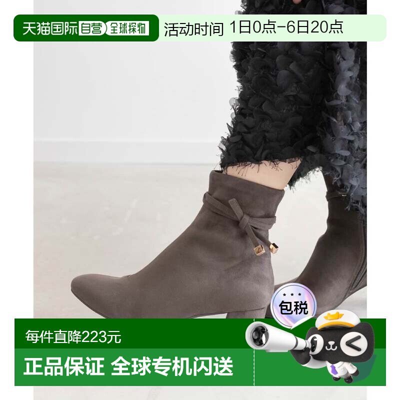 日本直邮RANDA 2WAY丝带腰带短靴 RA041BW15064 黑色图片