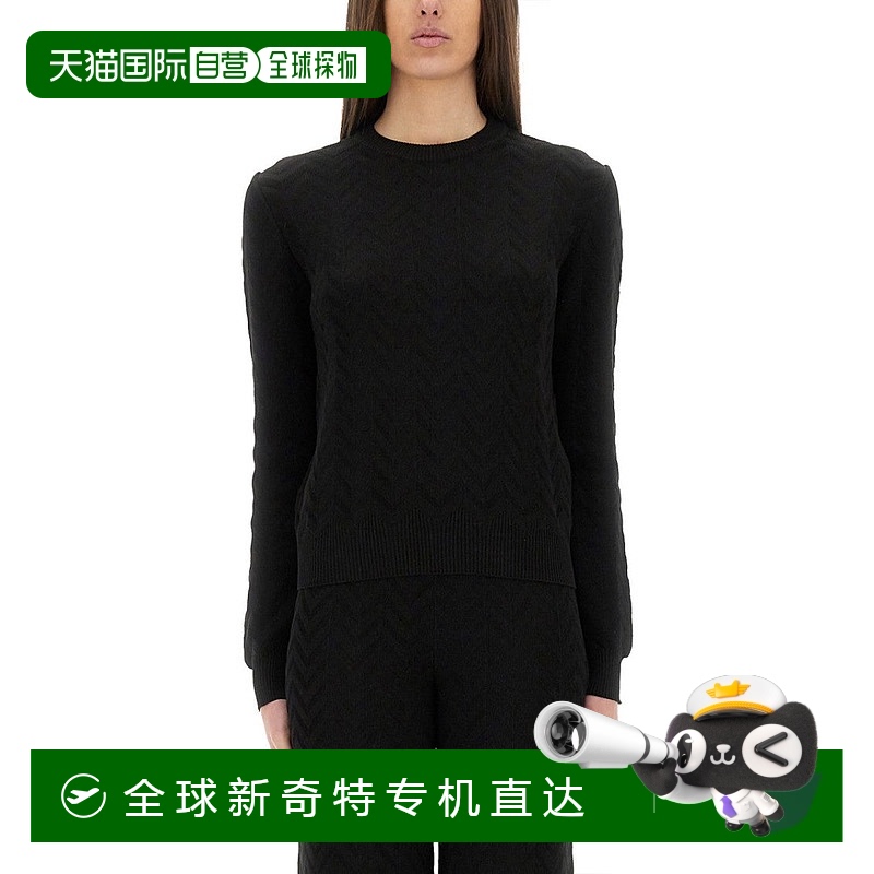 自营missoni雪佛龙图案毛衣-黑色 【美国奥莱】直发