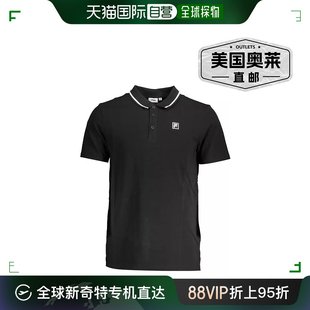 衬衫 直发 黑色 Polo 男式 棉质 美国奥莱 Fila