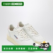 香港直邮潮奢 粉红 AUTRY Medalist 1h可退 白 女士 皮质运动鞋