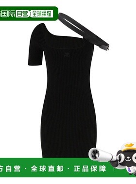 香港直邮Courreges 徽标包臀裙连衣裙 223MRO201FI00019999