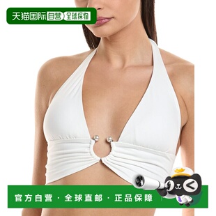 自营Carmen Marc Valvo Halter Bikini Top - white 美国奥莱直发