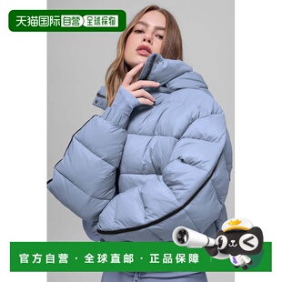 香港直邮alo yoga 条纹可脱卸帽收腰防水短款羽绒服 女款w4433rWi