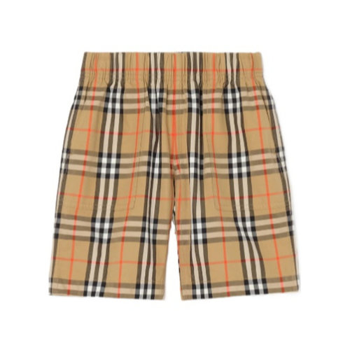 香港直邮BURBERRY 男童短裤 81260561 AW2026 花色 格纹短裤