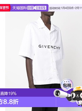 香港直邮GIVENCHY 男士衬衫 BM60T51YC8116 SS2024 白色