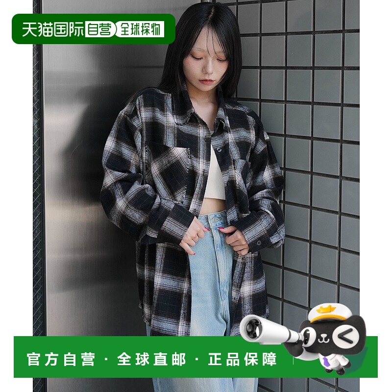 1h可退 日本直邮WEGO 女装 2025秋冬新款 宽松格纹大号衬衫 WE25A