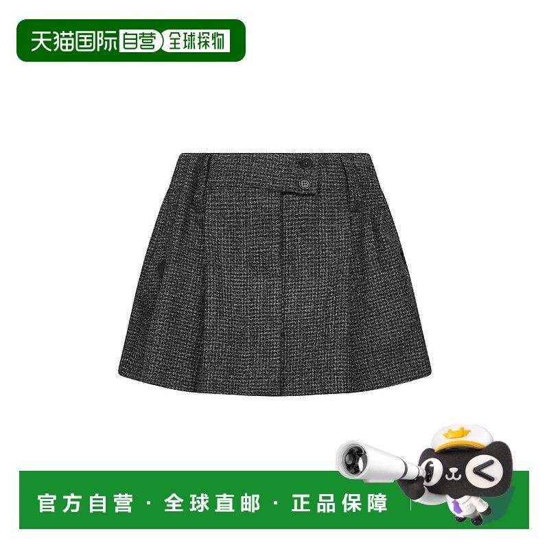 1h可退 香港直邮潮奢 Prada 普拉达 女士 羊毛图案迷你半身裙(MOU