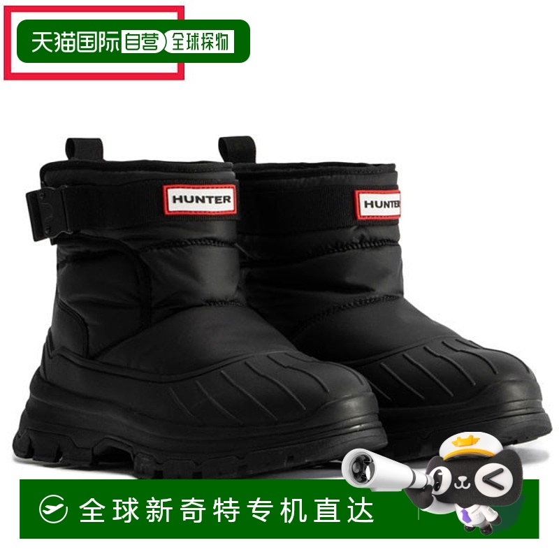 日本直邮Hunter 女士 Intrepid 扣式短款雪地靴鞋 WFS2000NYR-BLK