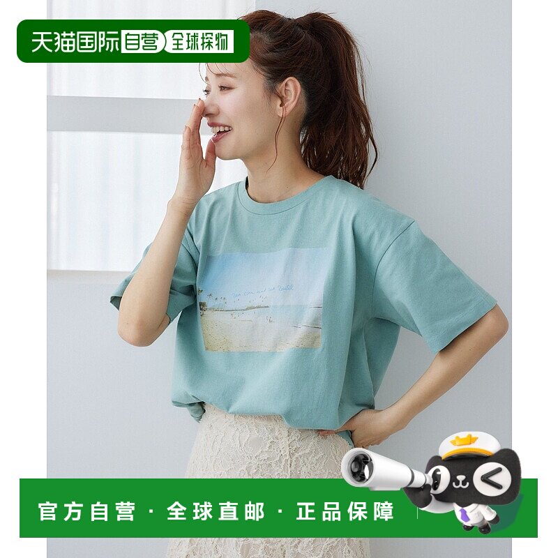 1h可退 日本直邮mysty woman 女士花盛友里合作摄影印花宽松T恤 4