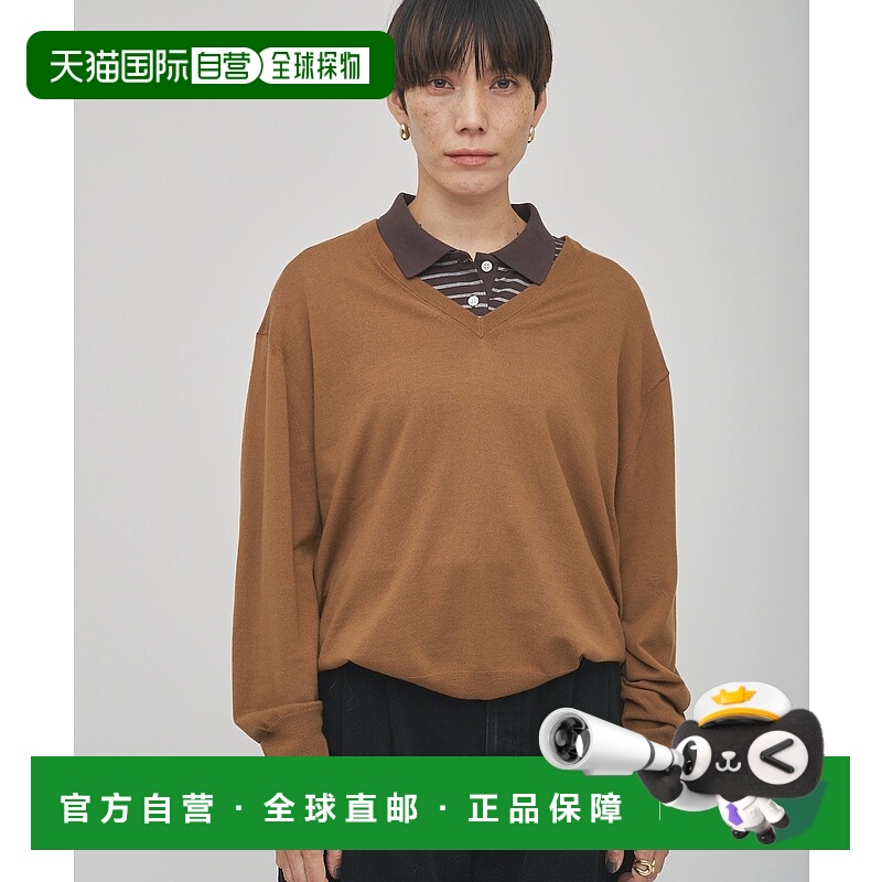 1h可退 日本直邮GEMINI 女装 高针数V领针织套头衫 立体剪裁柔软