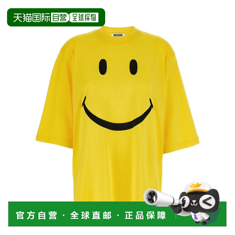 1h可退 香港直邮潮奢 Moschino 莫斯奇诺 女士 'Smiley' T 恤 V07