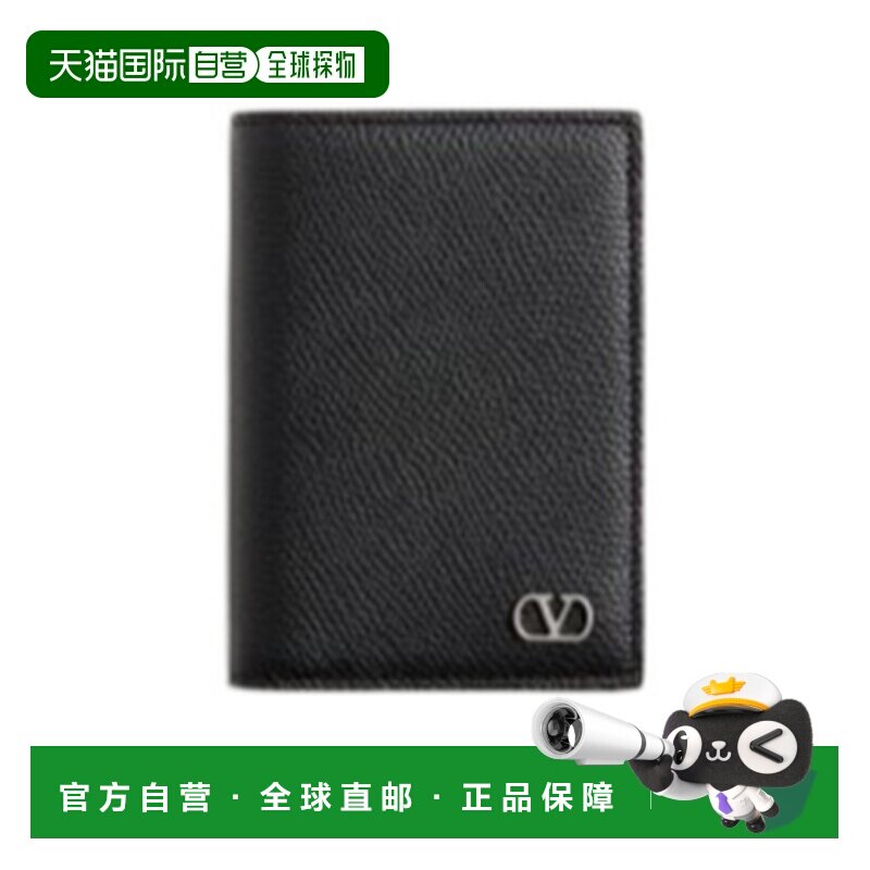 1h可退 香港直邮VALENTINO 男士钱包 YP0AP1UAG0NO CO 黑色 徽标