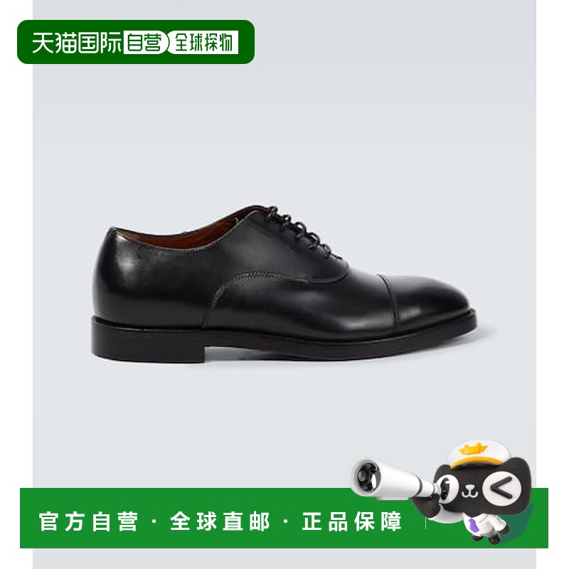 1h可退 香港直邮zegna 杰尼亚 男士 皮质牛津鞋 black黑色 舒适时