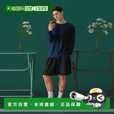 韩国直邮TOMMY HILFIGER I4455 80 圆领汤米-希尔费格纯银救世长