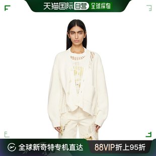 Feng Chen Wang FUS17KT04W 香港直邮潮奢 女士 灰白色拼接开衫