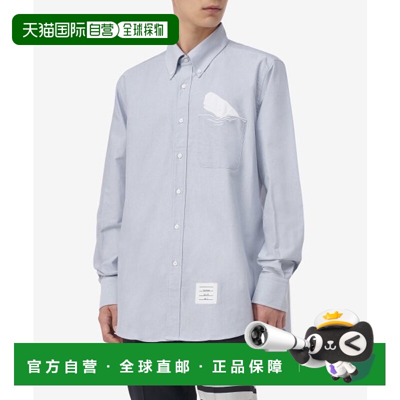 韩国直邮THOM BROWNE 男衬衫男士MWL272EE0668480FW23 WHALE EMBR