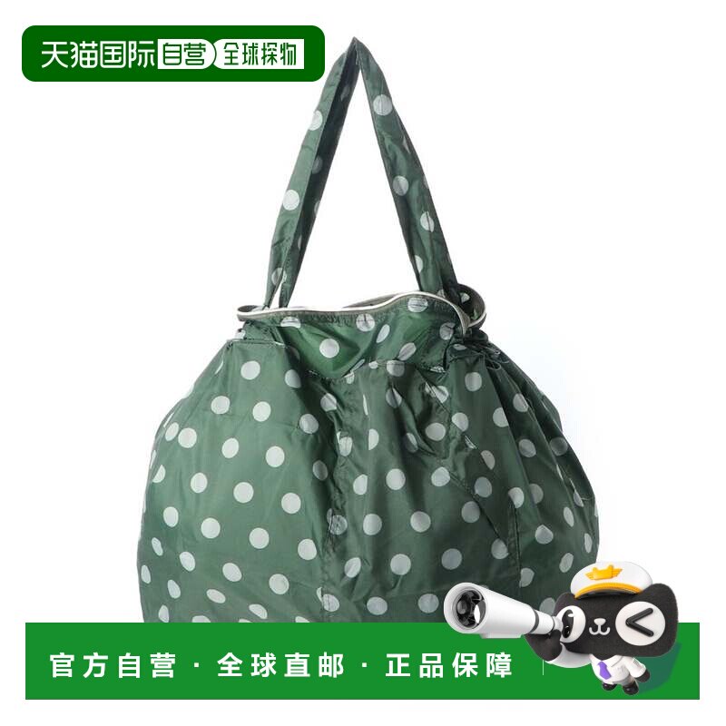日本直邮ROOTOTE 雨罩 环保袋两用 圆点钱包手提袋背包卡其色