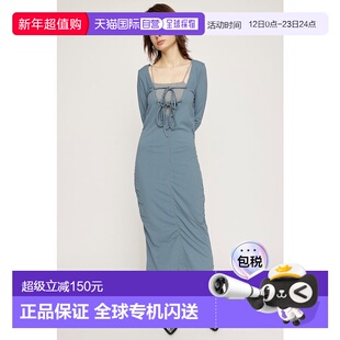 日本直邮SLY SHIRRING RIBBON 2WAY连衣裙 L/BLU1 [SL3994EW22492