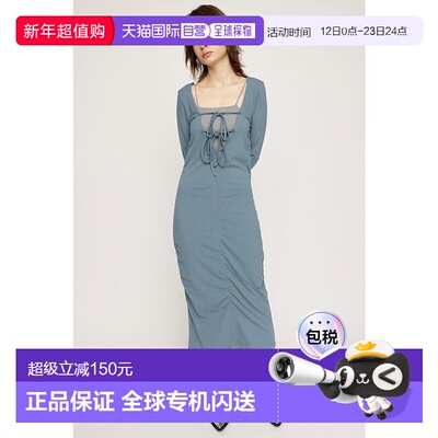 日本直邮SLY SHIRRING RIBBON 2WAY连衣裙 L/BLU1 [SL3994EW22492