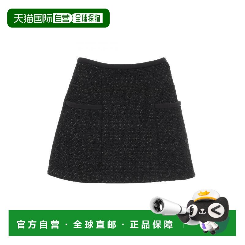 日本直邮中古LV路易威登女A级95新skirt裙子羊毛裙子黑色图片