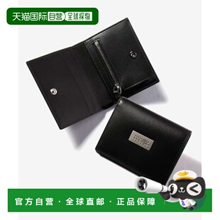 日本直邮MM6 数字对折钱包 (SA5UI0015 P8873)男女通用皮革对折钱