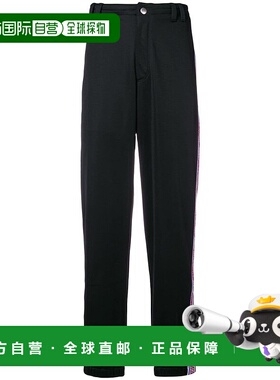 香港直发GIVENCHY纪梵希男士黑色直筒棉质单扣运动裤BM506J300B