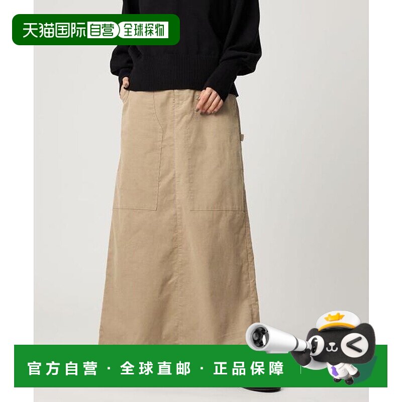 1h可退 日本直邮CITEN 画家风格设计半身裙裙子长裙a字裙灯芯绒