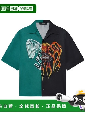 1h可退 香港直邮AMIRI 男士衬衫 AMTOSH1040MULTI SS2026 绿色 短